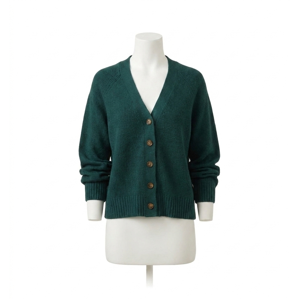 NEW FAHERTY jackson v-neck cardigan in seamoss